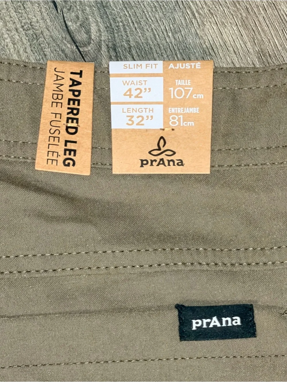 Prana Brion Pants Men’s 42x32 NWT Everyday Essential Stretch Hiking Outdoors